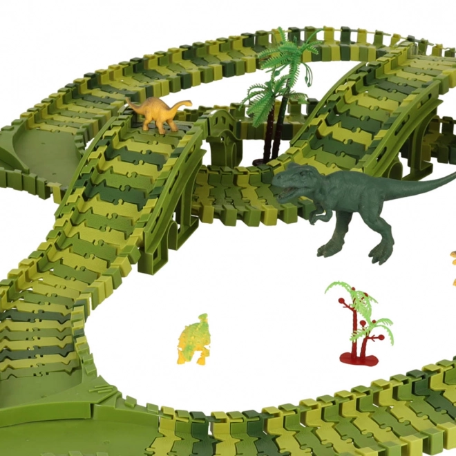 Dinosaurus racebaan met auto's 240 onderdelen
