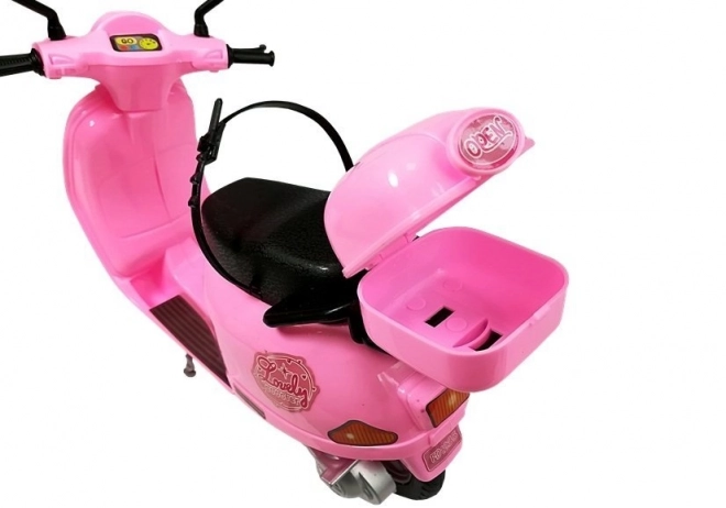 Doll on Pink Scooter with Helmet, Long Hair