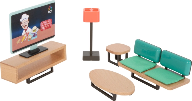 Moderne woonkamer voor creatief spel