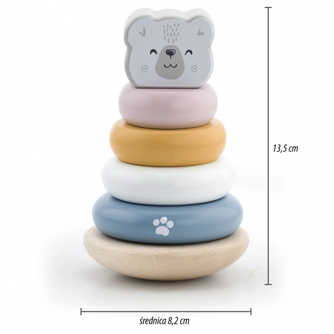 Houten set PolarB Pyramide en hamerbank Beertje Montessori
