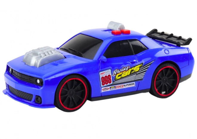 Spielzeug-Rennauto mit Licht- und Soundeffekten blau