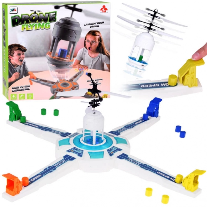 Vliegende drone behendigheidsspel