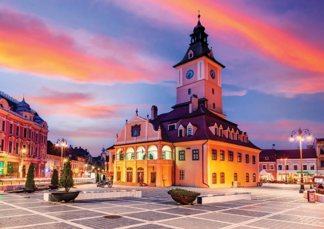 Puzzel Stadhuisplein Brašov 1000 stukjes