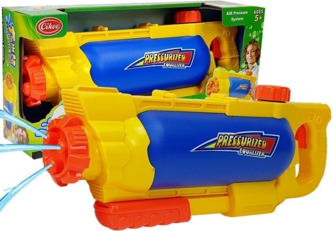 Kinder Wasserpistole mit 1450 ml Tank Gelb und Blau