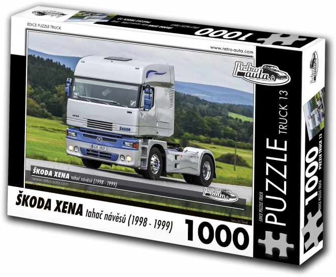 Puzzel RETRO-AUTA Škoda Xena trekker voor opleggers 1000 stukjes