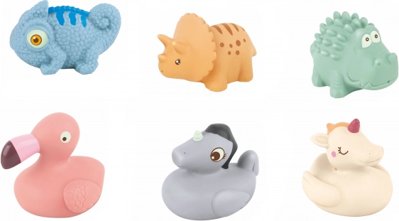 Rubberen badspeeldiertjes - set van 3