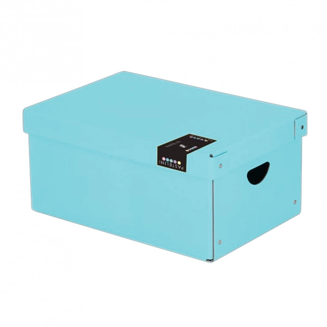 Grote gelamineerde doos Pastelini blauw