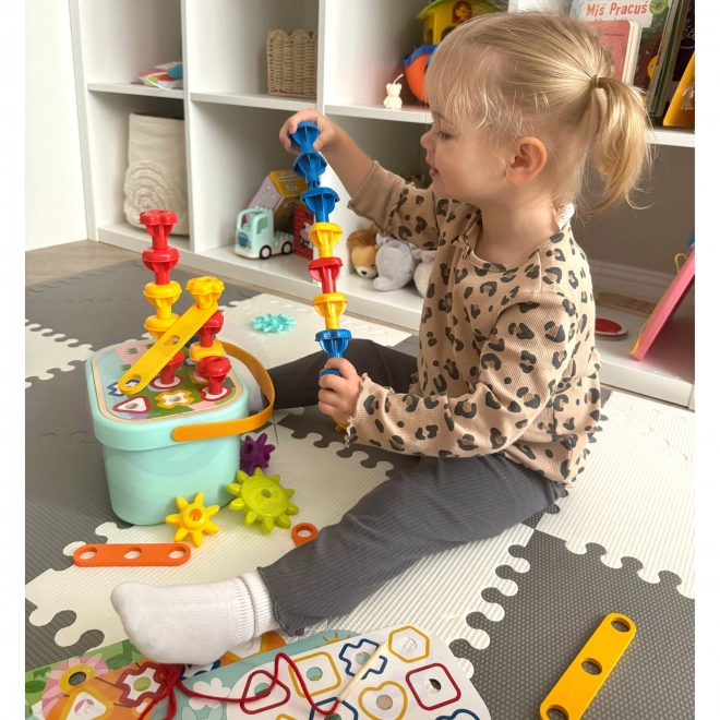 Woopie Green Constructie Box Motorisch Montessori 12v1