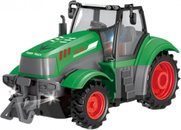Green remote-controlled tractor 1:24