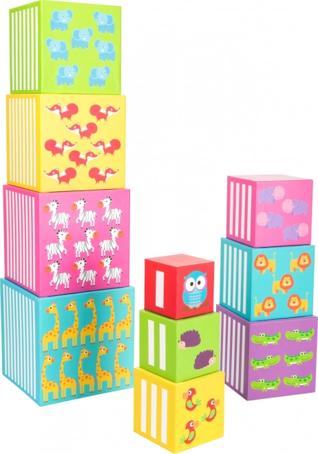 Kleine Voet Houten Toren met Dieren