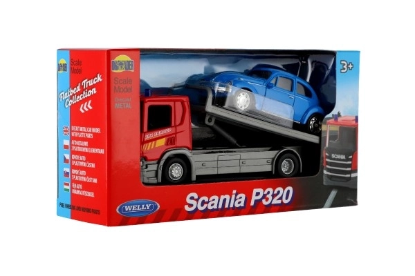 Welly Scania P320 Abschleppwagen und Auto