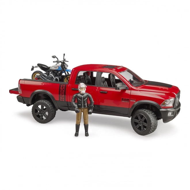 Bruder Off-road auto RAM met motorfiets