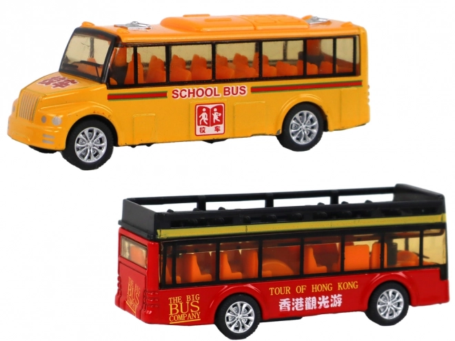 Ensemble de bus colorés Système fractionné 4 éléments