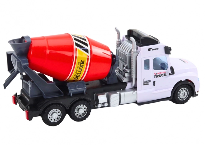 RC op afstand bestuurbare betonmixer met licht- en geluideffecten