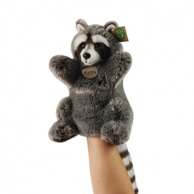 Pluche handpop wasbeer 28 cm ECO-VRIENDLIJK