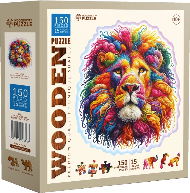 WOODEN CITY Houten puzzel Fijne leeuw 150 stukjes