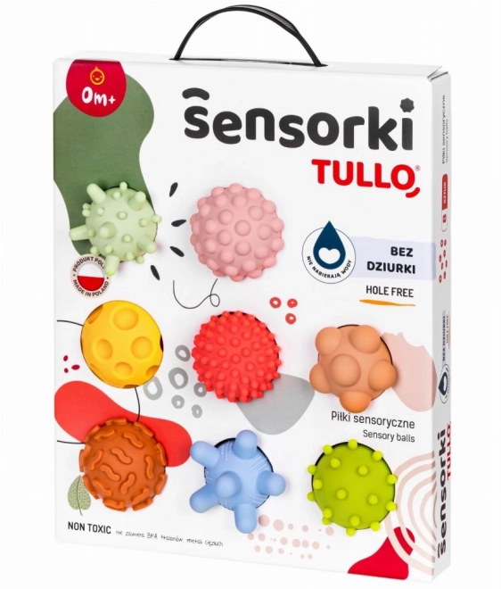 Tullo's sensorische zintuiglijke ballen voor de kleintjes 8 stuks