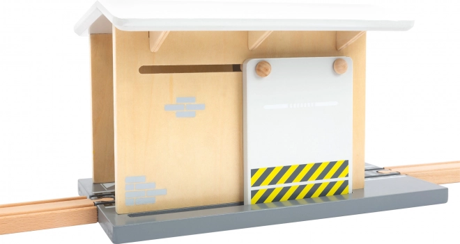 Functioneel depot met schuifwand en katrol
