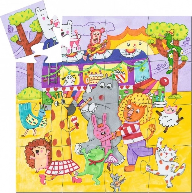 Djeco Rainbow Bus Puzzle 16 Pieces