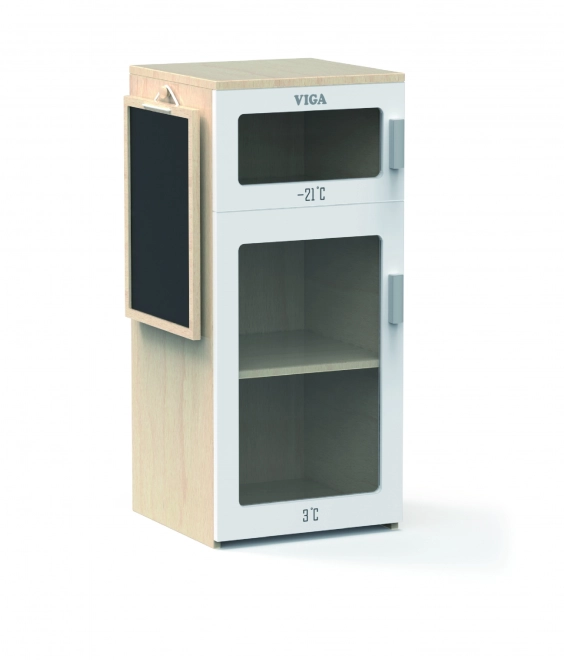 Holzkühlschrank Viga mit Kreidetafel
