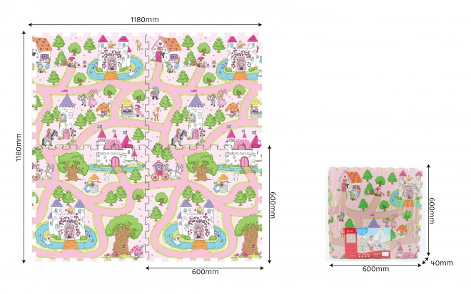 Zachte blokken prinses 60 x 60 cm 4 stuks