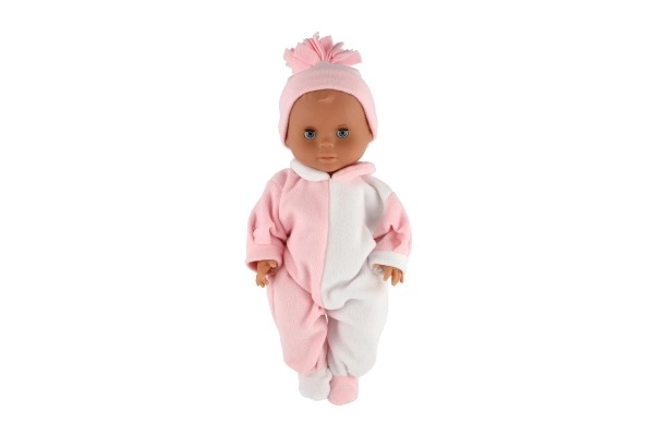 Pop/Baby Hamiro 40cm, stevig lichaam overal witroze + roze muts in doos 20x43x13cm