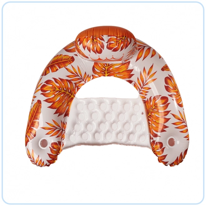 Matelas gonflable avec fauteuil pour l'eau orange