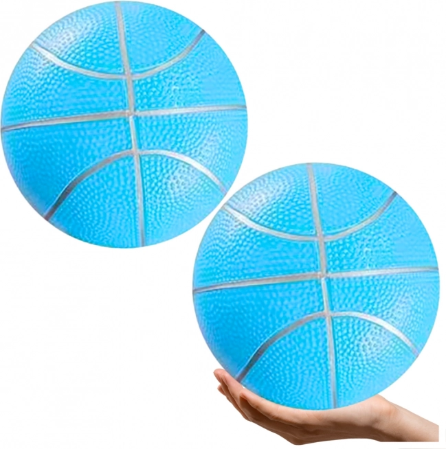 Ballon de plage en caoutchouc léger bleu pastel 20 cm