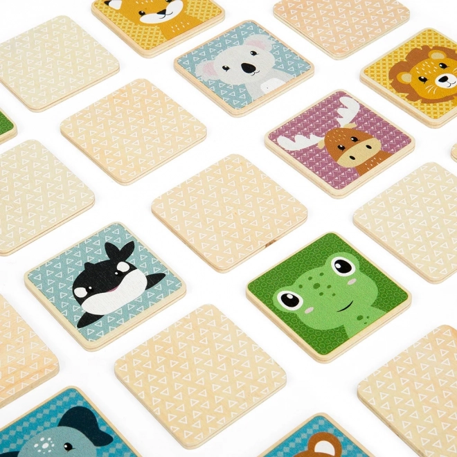 Mémo en bois animaux pour enfants