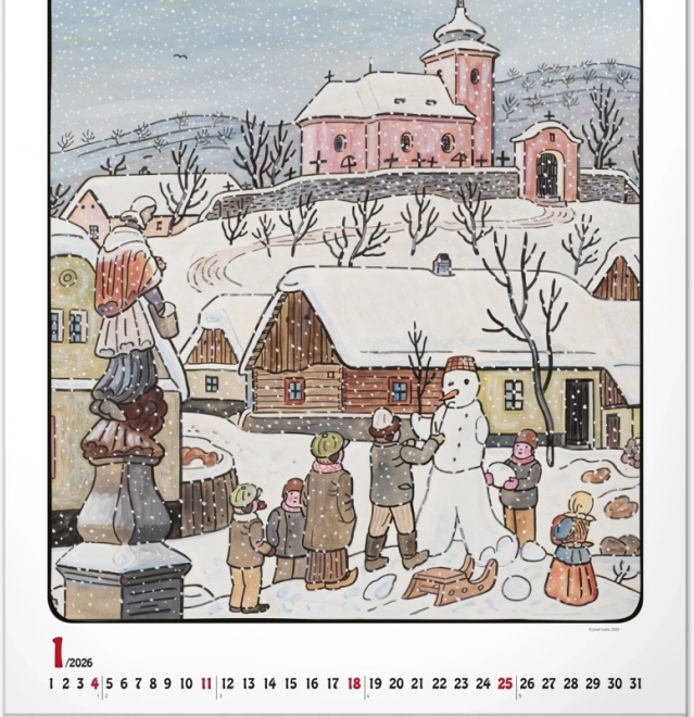 muurkalender Josef Lada 2026