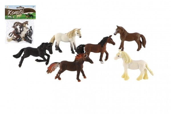 Set de petits chevaux en plastique 6 pcs