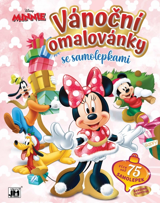 Kerstkleurplaten met stickers MINNIE