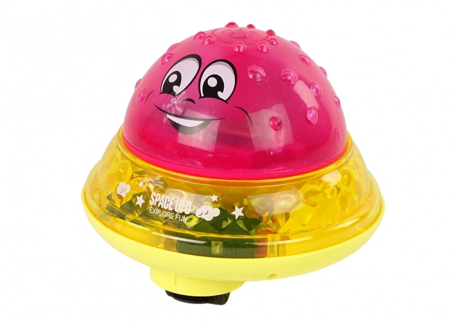 Waterbal UFO met LEDs en vrolijke muziek roze