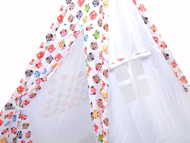 Kinder Tipi-Zelt Lustige Eulen