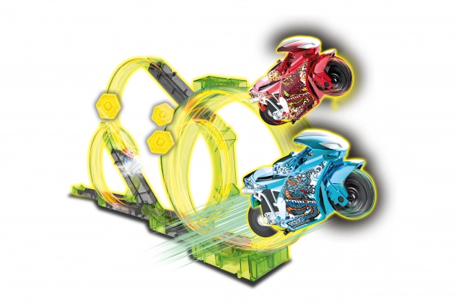 Spin and Build Deluxe Track with Two Motorcycles