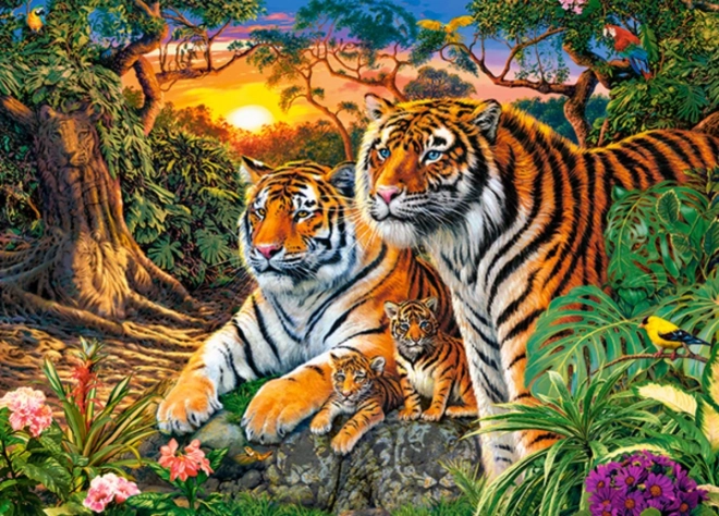 Puzzel 180 stukjes Tiger Family