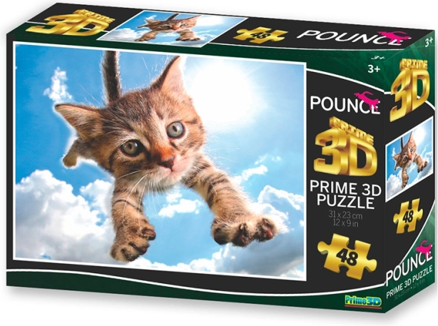 Puzzle 3D Chat bondissant : Sparkles 48 pièces
