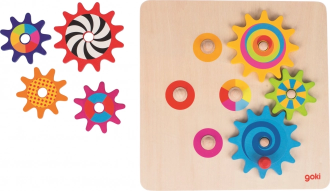Wooden Game with Gears Goki