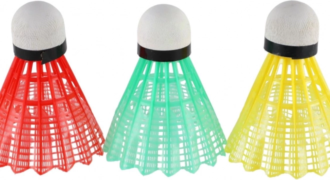 Volants de badminton colorés 3 pcs