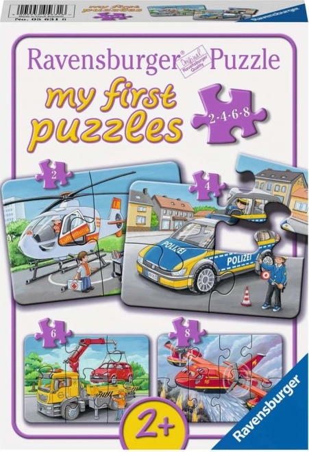 RAVENSBURGER My First Puzzle Rescue Vehicles 4-in-1 (2, 4, 6, 8 pieces)