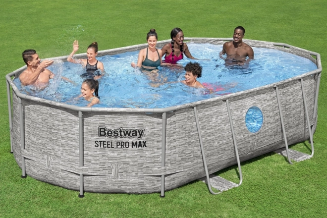Self-supporting Pool Bestway Power Steel Swim Vista 427 x 250 x 100 cm