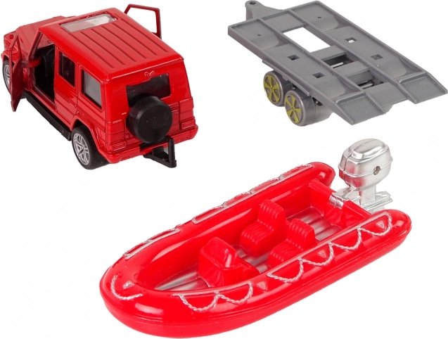 Opblaasbare boot met aanhanger