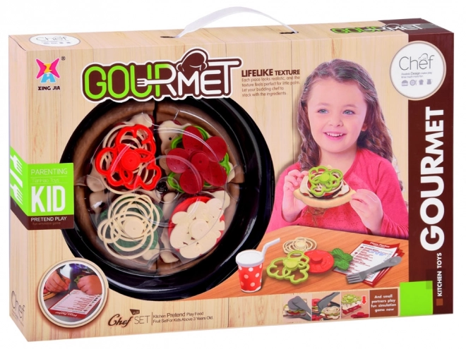 Keukenset voor het bereiden van pizza voor kinderen