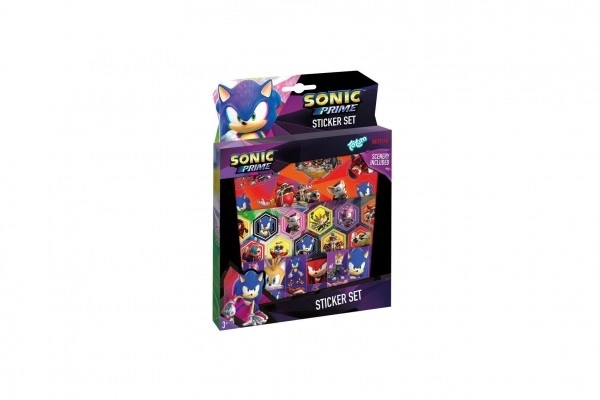Sonic cadeau box met stickers in een doosje 18x24,5x1cm