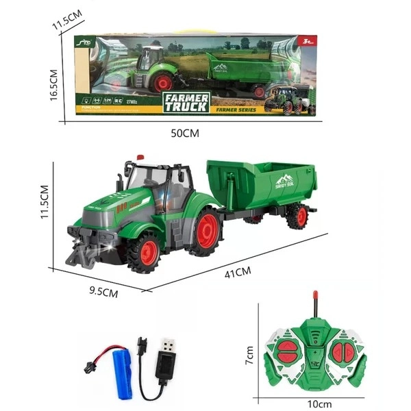 Leuke RC tractor met aanhanger