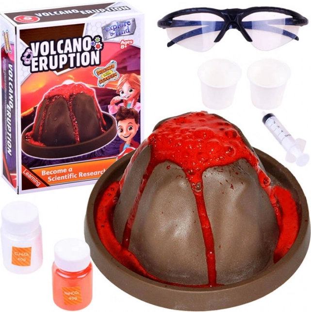 Kit éducatif de simulation d’éruption volcanique