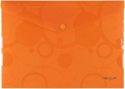 Pochette à bouton-pression A4 orange NEO COLORI