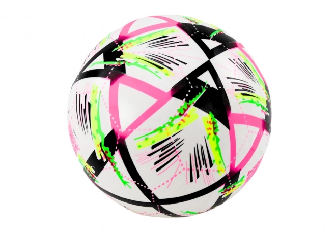 Rubberen bal met helder patroon wit 24 cm
