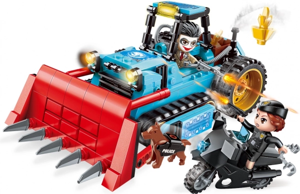 Qman Police Battle Force bulldozer building set