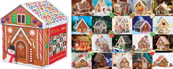 EUROGRAPHICS Puzzel in blik doosje Gingerbread Huisje 550 stukjes
